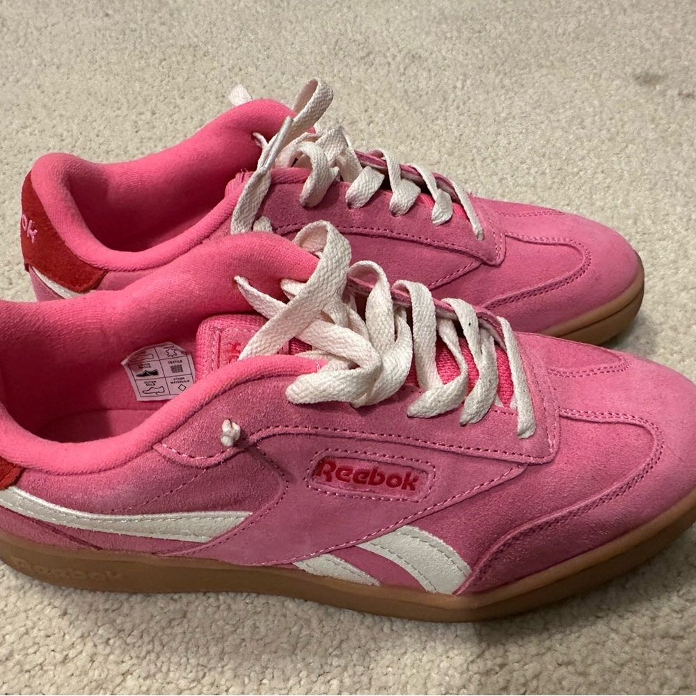 Reebok Vibrant Pink and White Athletic Shoes